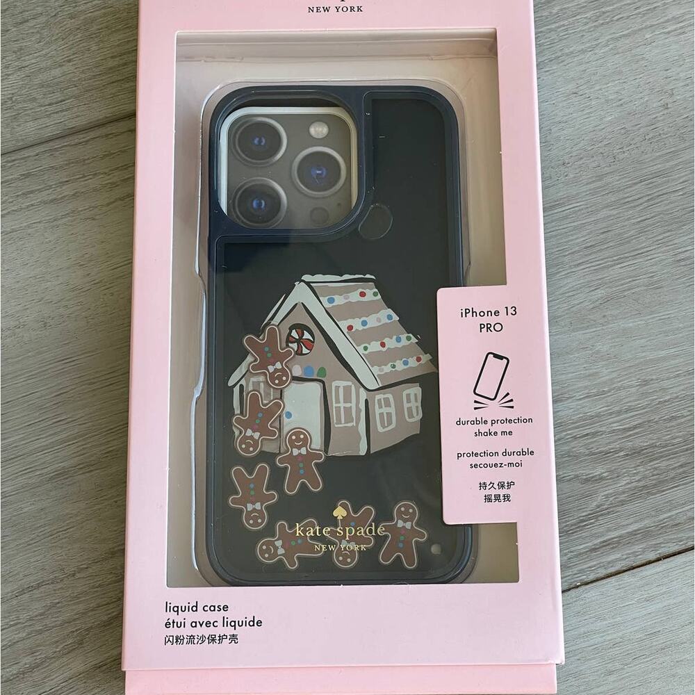 Kate Spade Gingerbread house iPhone 13 PRO Liquid case